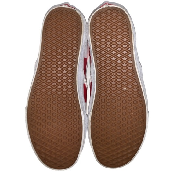 Vans Shoe Size M 11.5 W 13 True White Racing Red Checkerboard Classic Leather main image 9